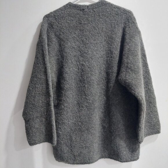 Uniqlo Women's Cardigan Grey Small Alpaca Wool Knitted Button Front Jumper, Sz S - Picture 3 of 9